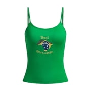 Shirts for Women Graphic Print U Neck Sleeveless Crop Y2K Tank Free Washable Fabric Summer Comfort Top Womens Blouse