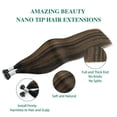 thumbnail image 2 of Extensiones de cabello Nano Tip ABH AMAZINGBEAUTY HAIR Darkest Brown, 2 of 8