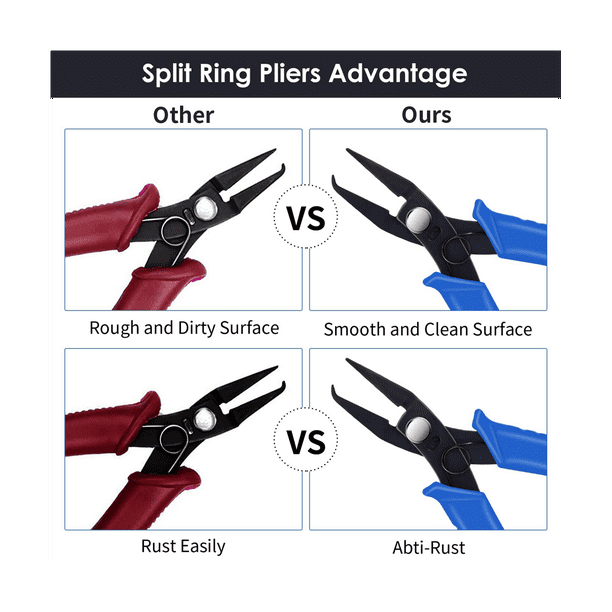 2PCS Jewelry Pliers Jewelry Making Tool Split Ring Pliers and