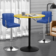 thumbnail image 4 of MoNiBloom 3 Piece Bar Dining and Chair Set, 31.5" Round Cocktail Table and Swivel PU Lether Barstools for office Room Indoor, 4 of 11