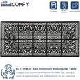 thumbnail image 2 of SOCIALCOMFY 9-Piece Patio Cast Aluminum Dining Set, Outdoor Table and Chairs Set for 8, Includes 94.5" Rectangular Dining Table and 8 Chairs with Umbrella Hole, Patio Furniture Set for Deck Garden, 2 of 7