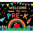 thumbnail image 3 of Colorful Welcome to Pre K Banner with Pencils Rainbows Stars and Books Backdrop Party Decorations for Preschool Openings Classroom Decorations School Events Photography Props, 3 of 7