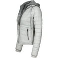 thumbnail image 3 of BodiLover, Women's, Hooded Utility Lightweight Jacket With Zipper and Flannel Lining, Olive, S, 3 of 4