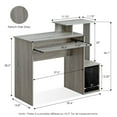 thumbnail image 5 of Furinno 12095BK/BR Econ Multipurpose Home Office Computer Writing Desk with Bin, Black/Brown, 5 of 5
