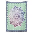 thumbnail image 3 of Ambesonne Ethnic Tablecloth Rectangular Table Cover, Floral Petal Form Nature, 60"x90", Lilac and Mint, 3 of 4