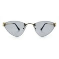 thumbnail image 4 of Womens Luxury Fashion Rimless Triangular Designer Sunglasses Gold - Grey, 4 of 8