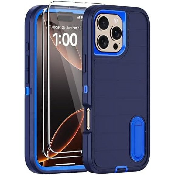 MYKOMI Compatible with Apple iPhone 16E Case SE 4 Phone Cover with Finger Ring Holder Kickstand Military Grade Shockproof Heavy Duty Protective Cover for iPhone 16e / SE 2025