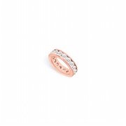 UBAGVRRD1000CZ14125 10 CT TGW CZ Eternity Band in 14K Rose Gold Vermeil