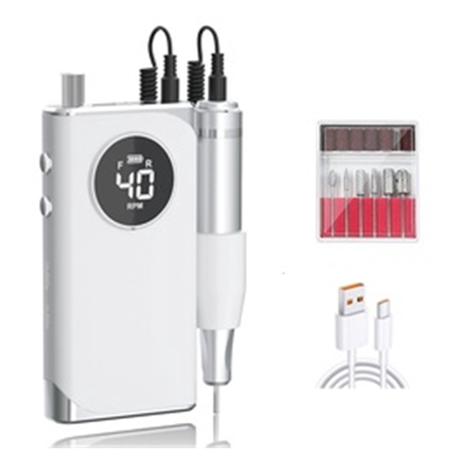 Portable Electric 40000RPM Rechargeable Nail File Beauty Salon Tool Manicure Machine Nail Polisher Drill