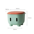 thumbnail image 4 of Otomano de almacenamiento multifuncional BLESIY muebles de banco caja de juguetes Reposapiés Taburete de pie Taburete de almacenamiento de aperitivos verde, 4 of 6