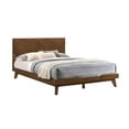 thumbnail image 3 of Soer King Size Platform Bed, Chevron Pattern, Solid Wood, Walnut Brown, 3 of 7