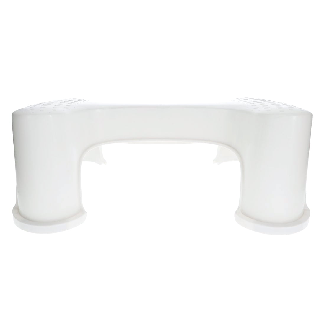 Clorox Antimicrobial Reversible Toilet Stool with Elevated Support, White, 250 lb Limit