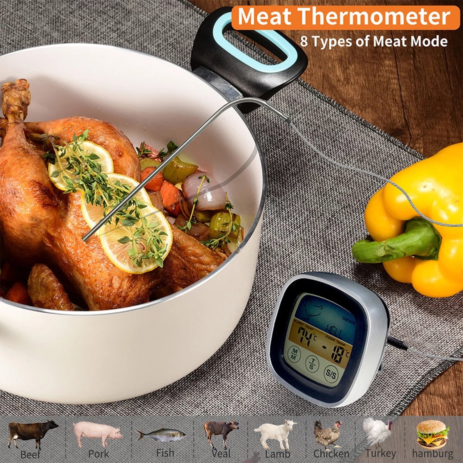 Electronic Folding Talking Thermometer with Rotating Screen 3seconds Fast  Read - China Meat Thermometer Digital, BBQ Digital Thermometer