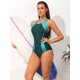 thumbnail image 3 of Charmo Bañador deportivo de una pieza con cremallera para mujer, 3 of 6