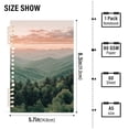 thumbnail image 2 of FORMRS 1-Subject Spiral Notebook 8" x 5" College Ruled 60 Refillable Sheet A5 Hard Cover, 2 Pack, Mountains at Dawn, 2 of 7