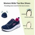 thumbnail image 4 of MAYKX Women's Wide Toe Box Walking Shoes with Arch Support for Plantar Fasciitis，Non Slip Cushioning Tennis Sneakers Foot Pain Relief, 4 of 7