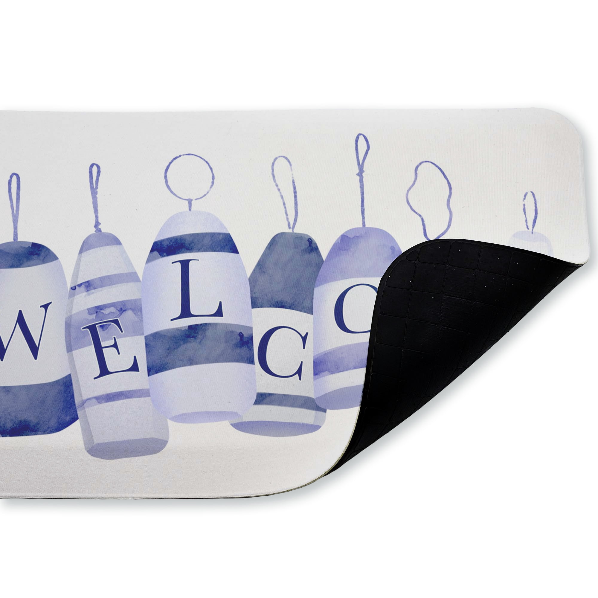 Stupell Industries Welcome Beach Buoys Printed Anti-Fatigue Floor Mat, design by Ziwei Li