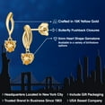 thumbnail image 2 of Gem Stone King 10K Yellow Gold Yellow Citrine Dangle Earrings for Women | 0.92 Cttw | Gemstone November Birthstone | Heart Shape 5MM, 2 of 6