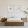 thumbnail image 2 of Nexera James Full Size Platform Wood Bed Frame, Brown Oak, 2 of 8