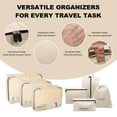 thumbnail image 3 of XXXFLOWER 7-Piece Travel Packing Set, Organizes Cruise Essentials Makeup Bag for Carry On (Beige), 3 of 7