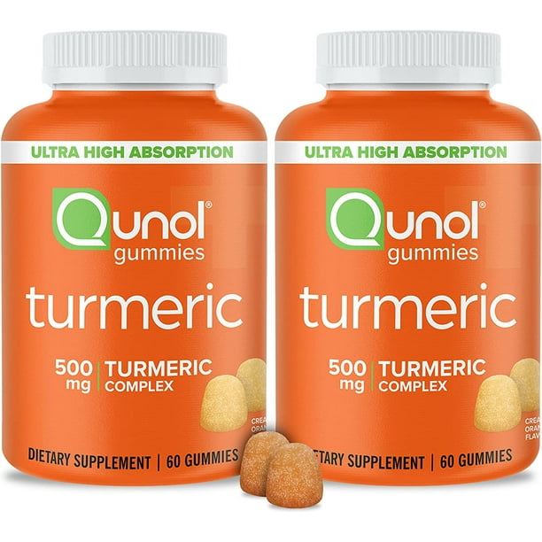 Turmeric Gummies, Qunol Gummy with 500mg Turmeric Curcumin, Joint