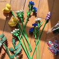 thumbnail image 4 of Blocks Creativ Romantic Wildflower Bouquet Flower Building Blocks Home Desk Plant Decoration Assemble Bricks Toy Gift For Children Girl R231020, 4 of 7