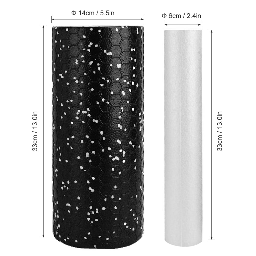 Elowen yoga roller 2pcs Soft Hard Yoga Foam Roller Set for Exercise Fitness Physical Therapy Tissue Muscle Massage