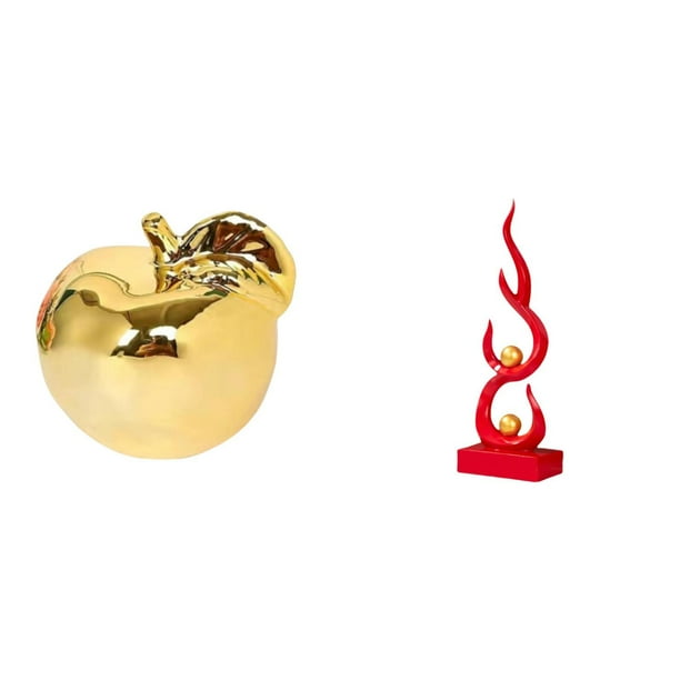 Estatua decorativa,Escultura de frutas para decoración del hogar para escritorio interior.,Escultura abstracta de fuego,Estatua de arte abstracto,adorno decorativo para el hogar,Escultura de