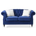 thumbnail image 3 of Glory Furniture Bristol Loveseat Blue Velvet, 3 of 5