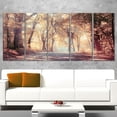 thumbnail image 1 of Design Art Golden Autumn Beautiful Forest Landscape Artwork Canvas Print, 1 of 2