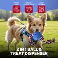 thumbnail image 5 of Luftpets Blue Chew Toy with Tug of War Rope & Treat Dispenser Rubber Ball, 5 of 10