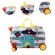 thumbnail image 5 of Maleta para montar para niños,Equipaje de mano con ruedas,Equipaje rígido con carrito portátil ligero para regalo de Festival para niños Pulpo rayado, 5 of 6