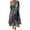 Dark Blue, variant on Utoimkio Women's Floral Print Long Sleeve Maxi Dresses Casual V Neck Loose Fall Long Dresses for Women