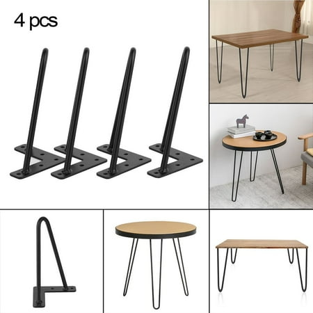 Heavy Duty Hairpin Table Legs Set Of 4 Dining Laptop Desk Leg Black 3 8 2 Rod Heavy Duty Hairpin Table Legs Set Of 4 Dining Laptop Desk Leg Black 3 8 2 Rod