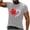 Gray, variant on Mens Patriotic Canada Flag T-Shirt Maple Leaf Heart Graphic Crew Neck Short Sleeve Gray,Size 2XL