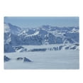 thumbnail image 1 of Mountain Cutting Board, Fantasy Dream Land over the Austrian Alps Summit Climate Skiing Snowfall Fir Theme, Decorative Tempered Glass Cutting and Serving Board, Large Size, White, by Ambesonne, 1 of 1