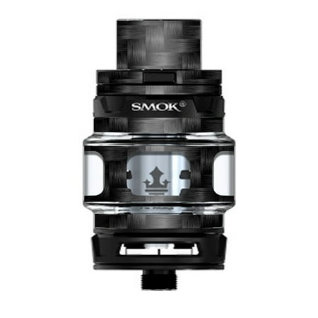 - Skin Decal Vinyl Wrap for Smok TFV12 Prince Tank Vape Kit skins stickers cover / Black Grey Carbon Fiber Weave