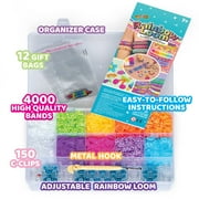 Rainbow Loom Combo Craft Set- Includes 4,000 Latex Free Rubber Bands, 9 Different Colors, Step by Step Directions, Convenient Storage Case, Ages 7+