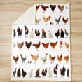 thumbnail image 2 of Chicken Print Sherpa Blanket Rooster Hen Fleece Throw Blanket for Bed Sofa Couch Boys Girls Decor Farmhouse Animals Plush Blanket Microfiber Cute Animals Fuzzy Blanket Bedroom Multi 36, 2 of 7