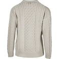 thumbnail image 4 of Aran Woollen Mills Irish Traditional Fisherman 100% Premium Soft Merino Wool V-Neck Sweater Cable Knitted Jumper Men`s Pullover Made in Ireland, 4 of 5
