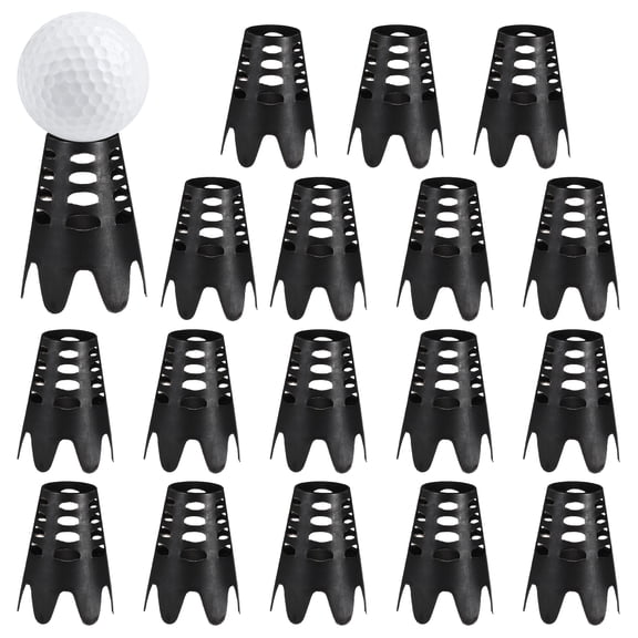 Uxcell Golf Simulator Tees, 1.8 Inch &18Pcs & Black Indoor Golf Tees Simulator Practice Training -Fitting for (Winter Turf Range Hitting)
