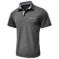 thumbnail image 4 of Yifymode Men's Classic Fit Short Sleeve Polo Shirt, Plaid Trim Collar Pocket Business Casual Top Gray L, 4 of 7