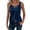 Navy, variant on Women's Satin Silk T Shirts Crossover Front V Neck Short Sleeve Loose Fit Summer Casual Tops