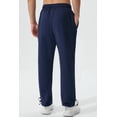 thumbnail image 3 of Tyhengta Men's Sweatpants Athletic Open Bottom Running Casual Sweatpants Straight Leg Pants with Pockets Navy Blue XL, 3 of 7