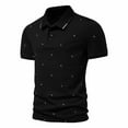 thumbnail image 2 of Men LYXSSBYX T Shirts for Men Summer Fashion Casual Short Sleeve T-Shirt Slim Fit Men's Top Lapel Shirt, 2 of 9