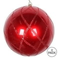 thumbnail image 2 of Vickerman MT198203D Ornement en Filet Pailleté Bonbon Rouge 6 Po. - 2 par Sac, 2 of 3