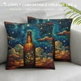 thumbnail image 3 of Pack Decorative Throw Pillow Covers  Square Cushion Cover Boho Farmhouse Pillowcase for Couch Sofa Bedroom Living Room Home Decor Beer Pillow Case, 3 of 5