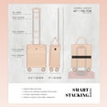 thumbnail image 4 of Verage 18x14x8in Spinner Underseat Carry-On Luggage -Airplane Personal Item Bag, USB A&C Charging Port, Padded Laptop Pocket & Wet/Dry Compartments for Women, Blush Pink, 4 of 9