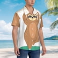 thumbnail image 5 of Goofa Cute Sloth In Yoga Pose Tree Hawaiian Shirt for Men, Unisex Summer Beach Casual Short Sleeve Button Down Shirts,Aloha Tropical Floral print shirt-Medium, 5 of 9