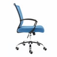 thumbnail image 3 of Modern Home Zuna Mid-Back Office Task Chair - Ergonomic Back Supporting Mesh Back Desk Chair (Black/Blue), 3 of 7